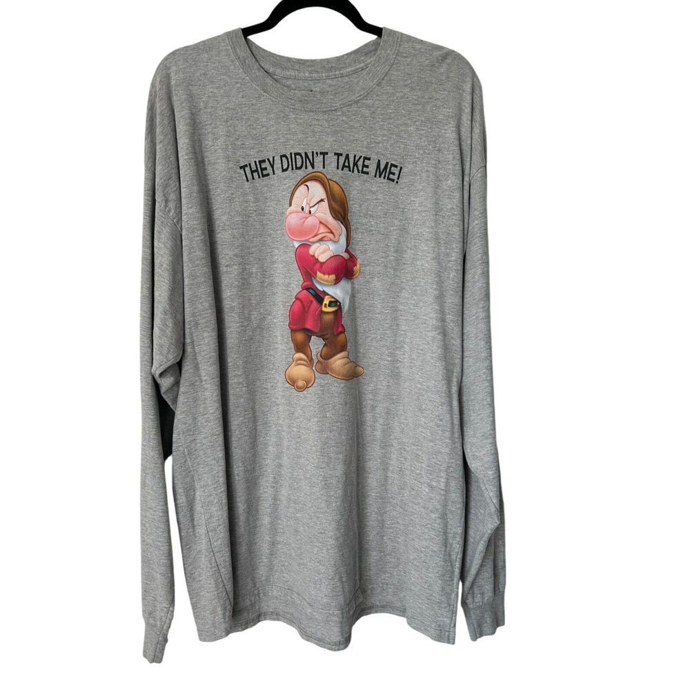 Disneyland Resort Walt Disney World Size 2XL Grey They Didn't Take Me Grumpy Tee